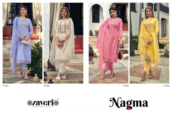 Zaveri Nagma Party Wear Fancy Kurti With Bottom Dupatta Collection